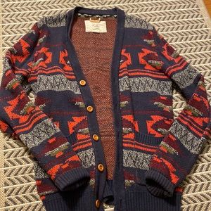 Aztec printed cardigan